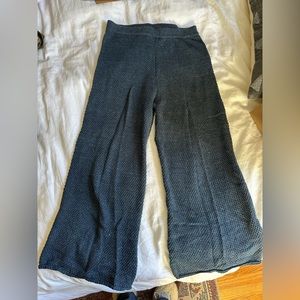 Free people beach knit crop wide leg pants